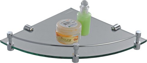 Corner Glass Shelf with Brass Bracket9"*9",12"*12"