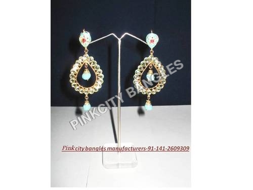 Kunden Meena Earings - Metal, 2 Inches, Gold | Elegant Design, Durable Material, Stylish Accessory