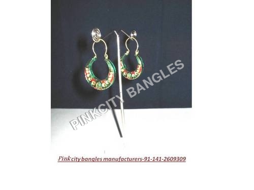 Kunden Meena Earrings - Metal Alloy 15-20mm Gold, Post Back | Elegant, Lightweight, Durable, Stylish, Comfortable