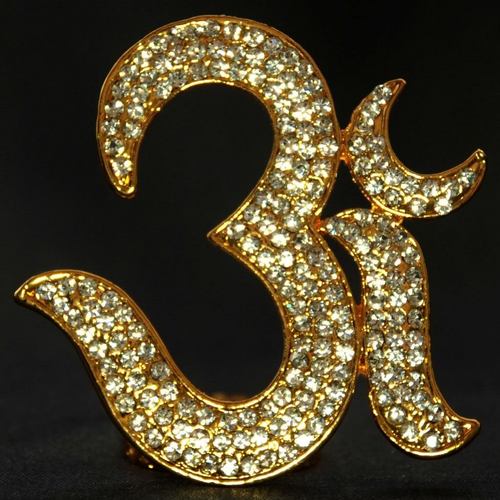 Religious Gift Jewel Studded OM Idol Figurine