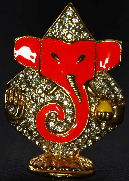 Religious Gift Jewel Studded Ganesha Idol Figurine