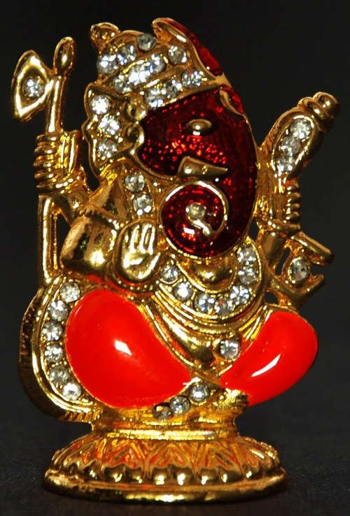 Religious Gift Jewel Studded Ganesha Idol Figurine