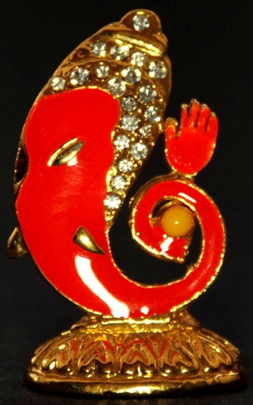 Religious Gift Jewel Studded Ganesha Idol Figurine