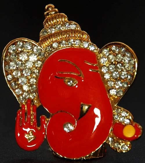 Religious Gift Jewel Studded Ganesha Idol Figurine