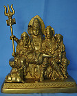 Lord Shiva Family (Shiva Parwati Ganesh and Kartike) Brass Statue Free shipping