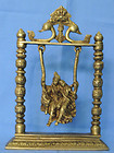 Swing Radha Krishna Religious brass Metal Statue for gift home decor, temple