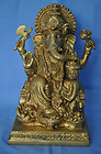 Antique Finish Metal Brass Handmade Religious Temple worship God Ganesh 6 inch