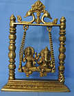 Swing Laxmi Ganesh Brass handmade murti nice art of collection for home , house