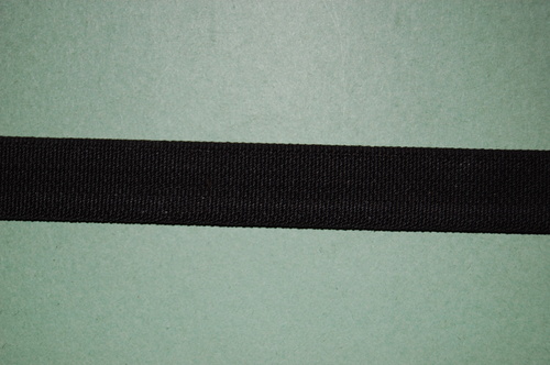 19 mm Heavy Elastic Black Plain
