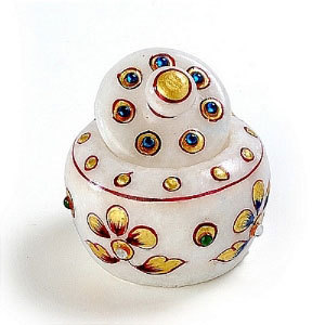 Marvel in Marble - Utility container (Sindoor Dani) - 040