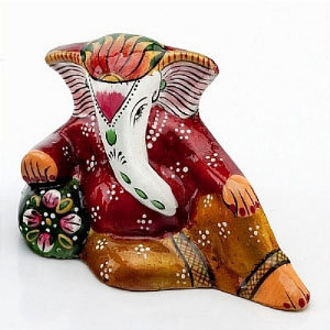 Handpainted Enamelled Metal Lord Ganapati - 12