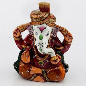 Handpainted Enamelled Metal Lord Ganapati - 13