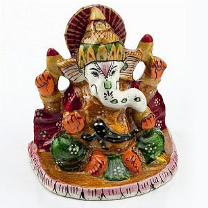 Handpainted Enamelled Metal Lord Ganapati - 10