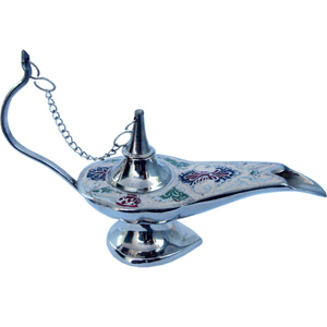 Little India White Metal Traditional Chirag Handicraft Gift-160