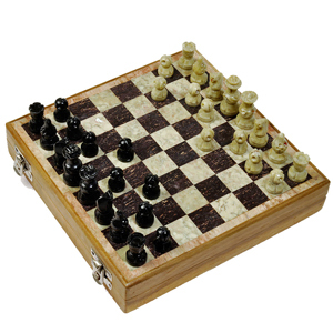Little India Real Makrana Marble Chess Board Handicraft -106