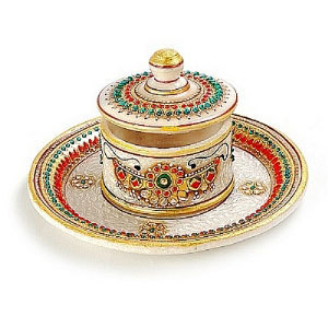 Marvel in Marble - Tray with utility container - 043
