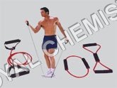 CE 3300 Exercise Pull Expander Set - Rubber, 8x12x1200mm, Red | Resistance Training, Portable, Full Body Workout
