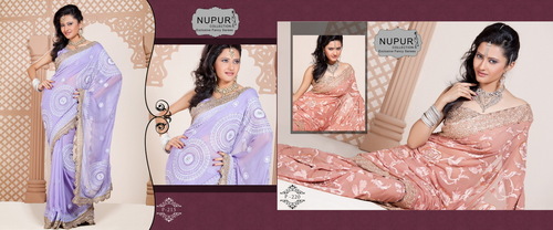 Designer Sarees Exporters India - Silk and Zari Material, 5.5 Meters Long, Lavender Color, 44 Inches Wide | Elegant Style, Intricate Embroidery, Wedding-Ready