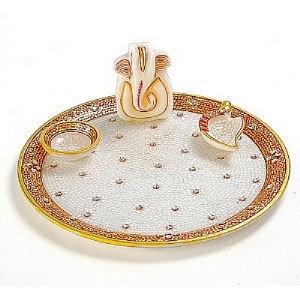 Marvel in Marble - Pooja Thali - 037