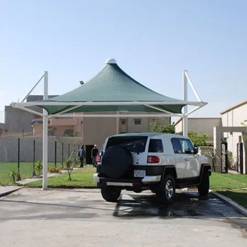 Car Parking Shade - Color: Green White