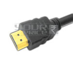 HDMI 19 Pin Plug to HDMI Plug Cord with Ferrite - 20 Meters, PVC Jacket Black, Gold Plated, Triple Shielded, Ferrite Core