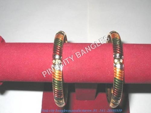 stone meena bangles