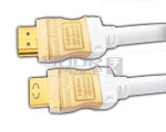 HDMI 19 Pin Male to HDMI 19 Pin Male Cord (1.4 v) - PVC, 10 Meters, White | Gold Plated, High Definition, Secure Connection