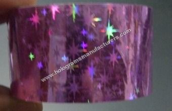 Holographic Self Adhesive Tapes (Star Fuscia)