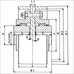 Nuflex Flexible Brake Drum Gear Coupling