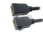 HDMI 19 Pin Female to HDMI Female Cord with Screw Locking Length: 6 Inches