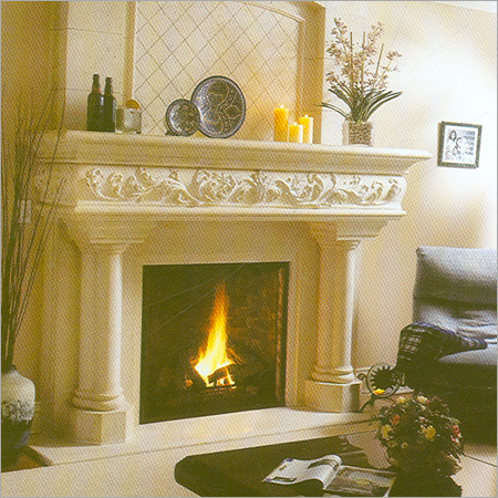Paintable Gypsum Stone Fireplace