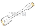 DVI-D Dual Link (24+1) Pin Male to HDMI 19 Pin Male Gold Plated - 1.5 Meters, White Round Cable, Digital Fast Transfer