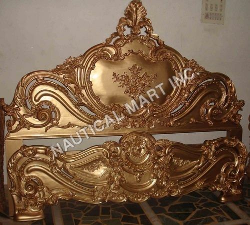 VINTAGE BRASS ANTIQUE LOOK BACK OF BED