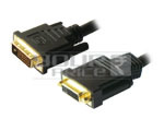 DVI (24+1) Male to DVI (24+1) Female Extension Cord - 1.5 Meters