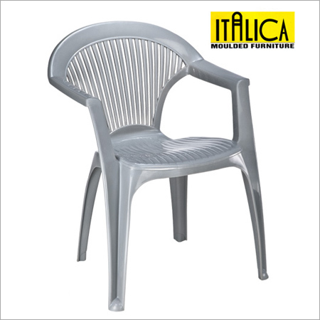 Armrest Office Chair - Plastic, 778-850x540-570x420-440 mm, Grey | Comfortable Seating, Durable Design, Lightweight, Stackable