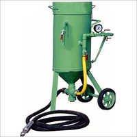 Portable Abrasive Blasting Machine - Steel, Height: 1170 Mm, Diameter: 460 Mm, Green | Tungsten Carbide Nozzle, 6 Mm Orifice, 19 Mm Blast Hose Id, 140 Kg Weight, High Efficiency Performance