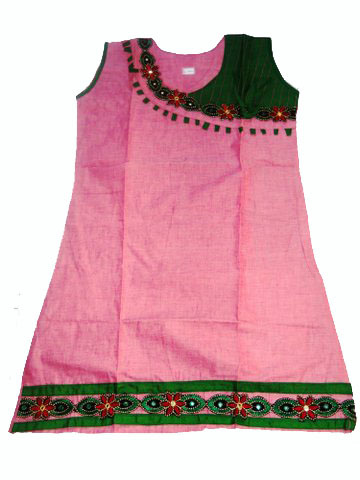 Casual Tops - Cotton, Small-Large, Pink | Stylish Design, Comfortable Fit, Embroidered Pattern