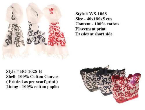 Cotton Floral print tote bag