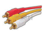 3 RCA to 3 RCA Male Cord - Copper Conductor, 15 Meters, Red-Yellow-White | Audio-Video Transfer, 75 Ohms, Reliable Connection