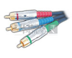 3 RCA Plug to 3 RCA Plug Cord Full Metal (GOLD PLATED) with PTFE Low Noise Digital Cable-1.5 Meter