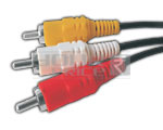 3 RCA Plug to 3 RCA Plug Cord - 10 Meters
