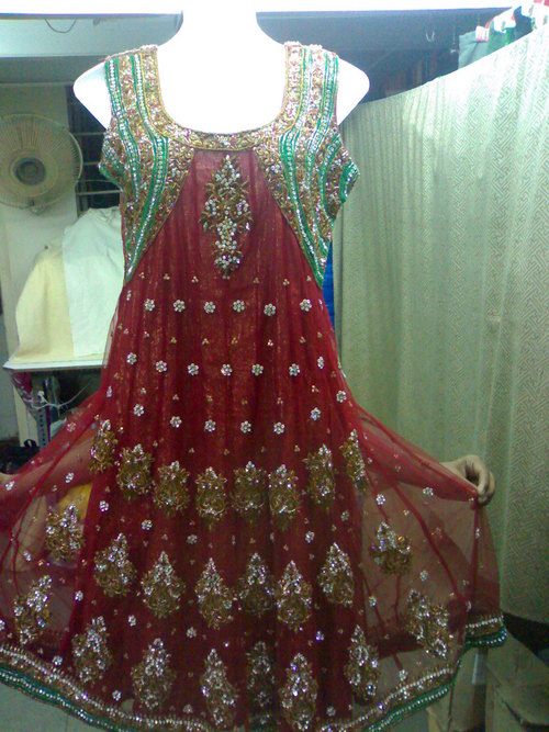 HEAVY RED ANARKALI SUIT