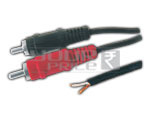 2 RCA PLUG to Open End Cord 1.5 Meters