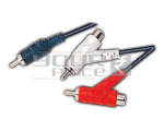 RCA Plug to 2 RCA Plug + 2 RCA Socket Cord 1.5 Meters