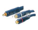 Rca Plug To 2 Rca Socket Cord High Resolution Ofc Cable - 0.3 Meter