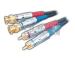 2 BNC Plug to 2 RCA Plug Cord Low Noise Digital Cable - 3 Meters
