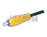RCA Plug to RCA Plug Cord - Copper 1.5 Meters Yellow, 28 AWG | Noise-Free, Clear Video, Shielded