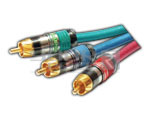 RGB to RGB Plug Cord (Component Cable) - Copper, 5 Meters, Blue | EMI Shielding, Digital Signal, Audio-Video Connectivity