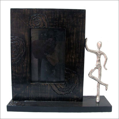 Wooden Man Photo Frame