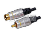 S-Video 4 Pin Mini Din Plug to RCA Plug Cord (OFC Digital Cable) - 1.5 Meters, Black, Shielded, Durable Cable, High Definition Signal Transmission